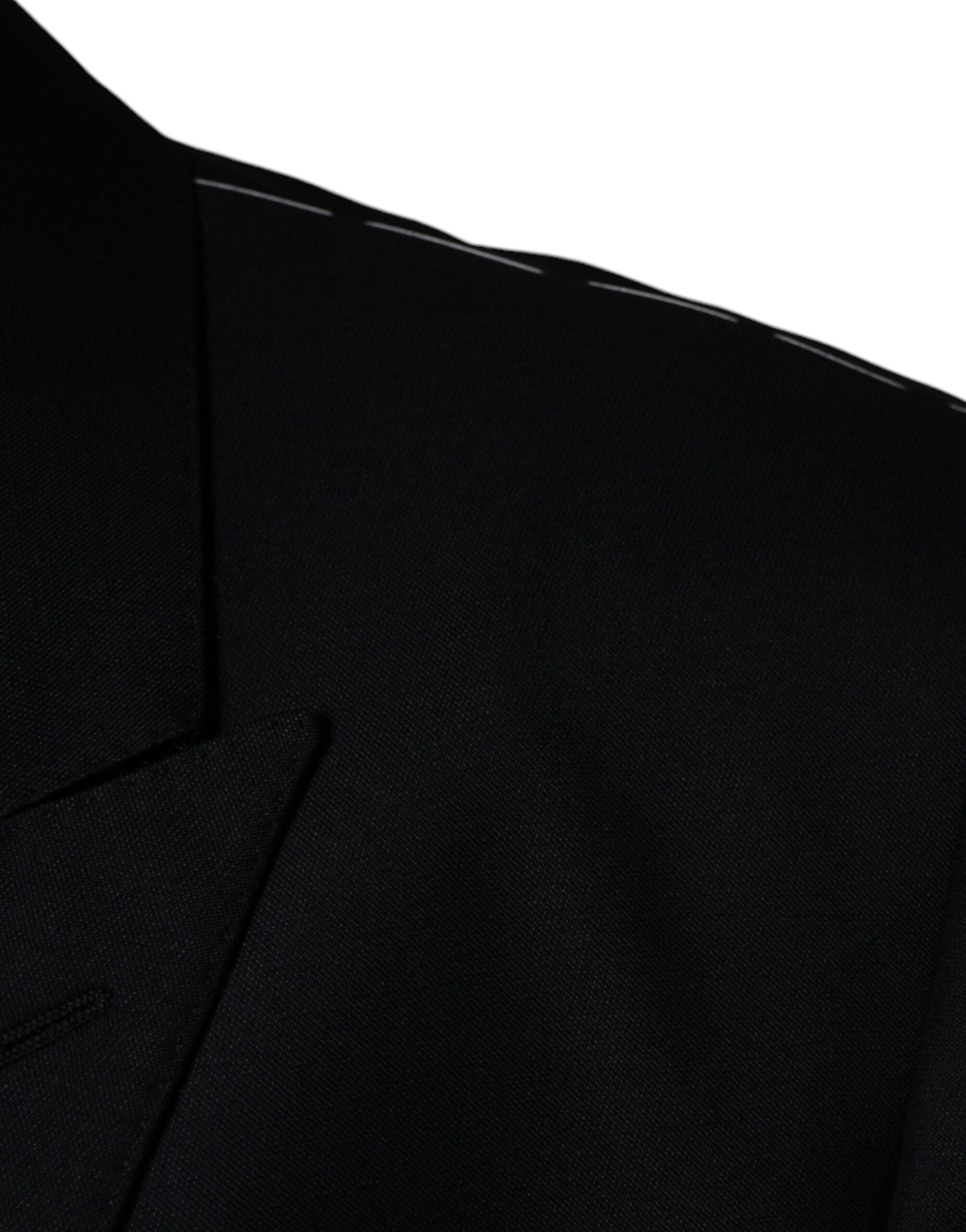 Dolce & Gabbana Black Wool Single Breasted Men Coat Men's Blazer (Pre-Owned)