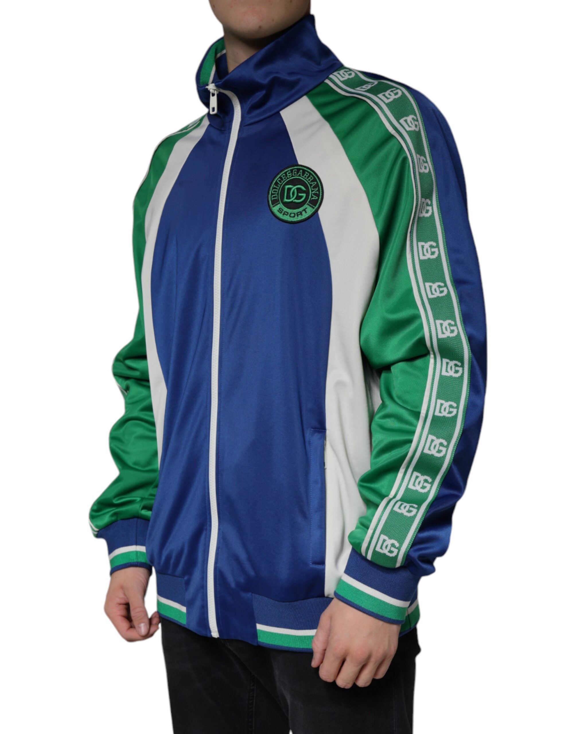 Dolce & Gabbana Multicolor Polyester Full Zip Bomber Men's Jacket (Pre-Owned)