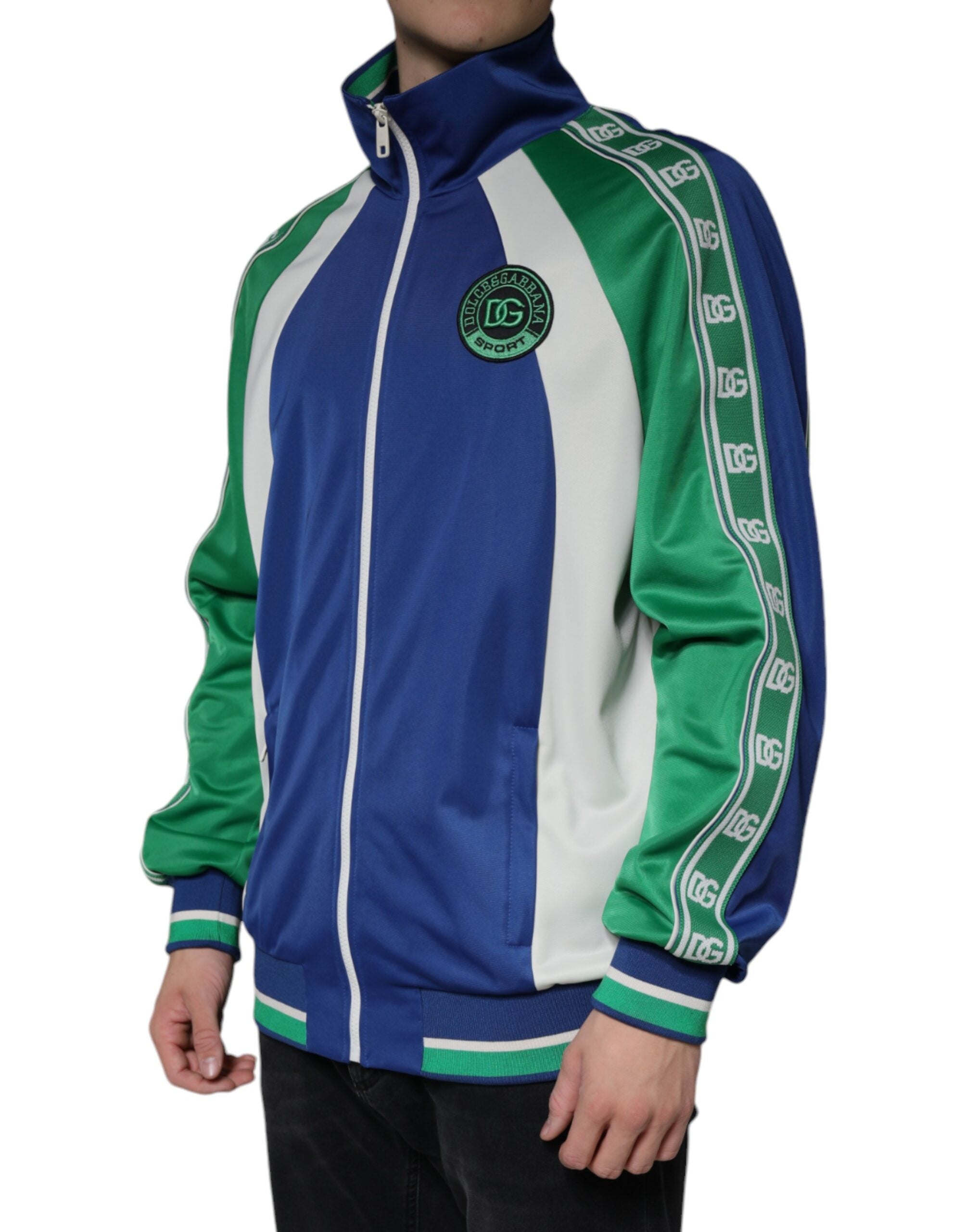 Dolce & Gabbana Multicolor Polyester Full Zip Bomber Men's Jacket