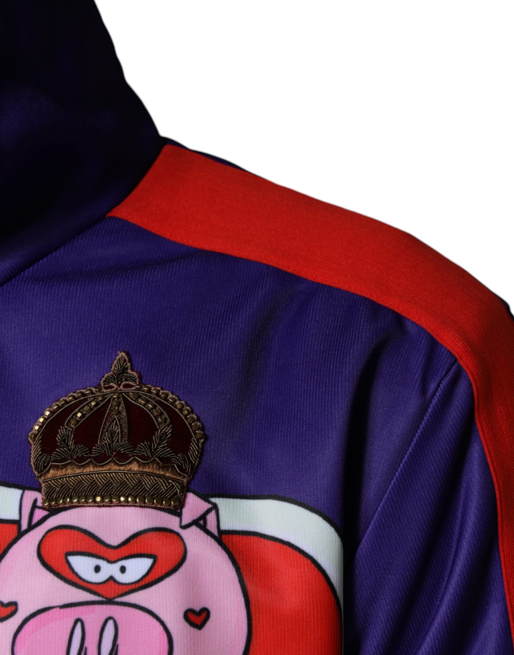 Dolce & Gabbana Purple YEAR OF THE PIG Full Zip Bomber Men's Jacket (Pre-Owned)