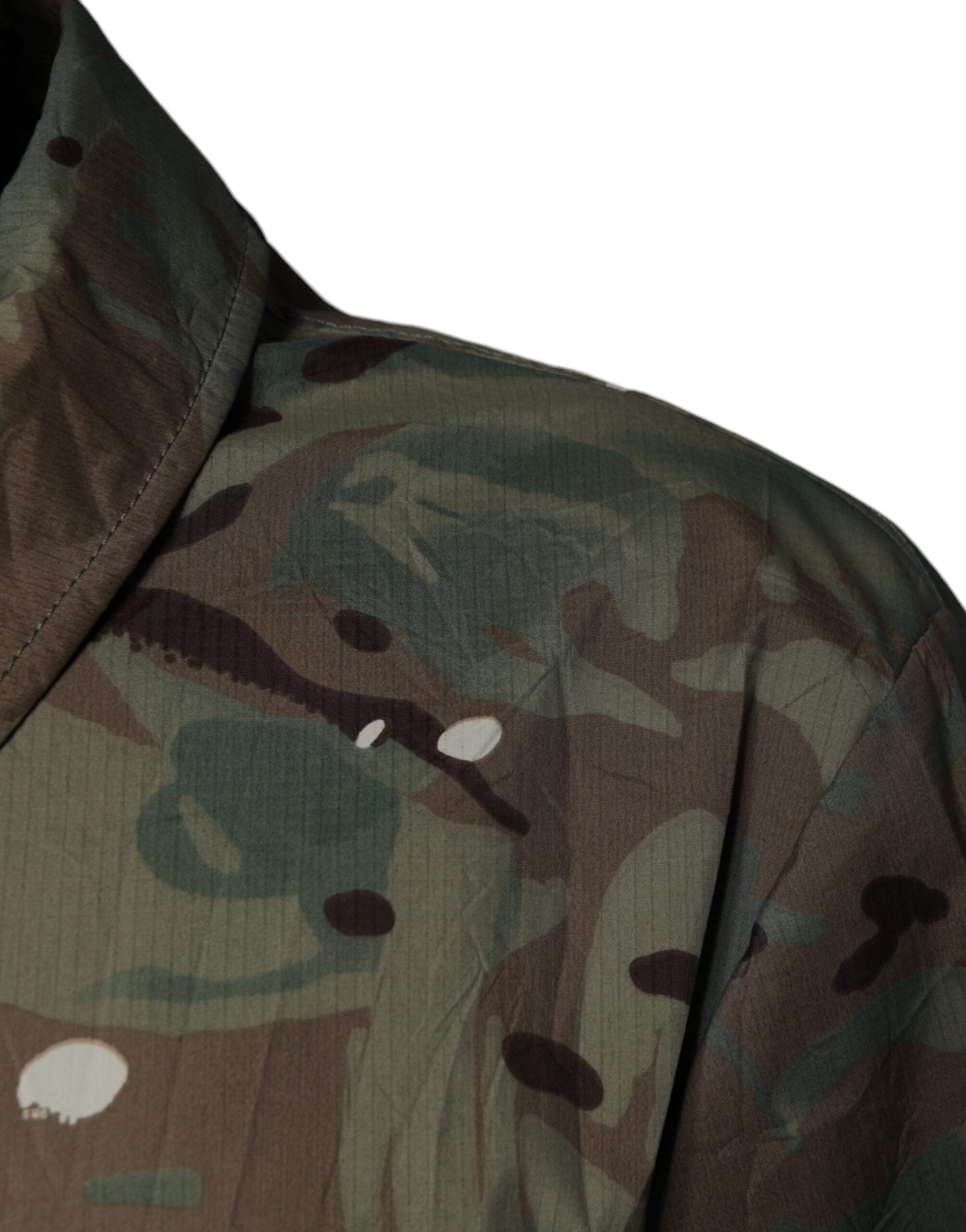 Dolce & Gabbana Multicolor Camouflage Collared Coat Men's Jacket (Pre-Owned)