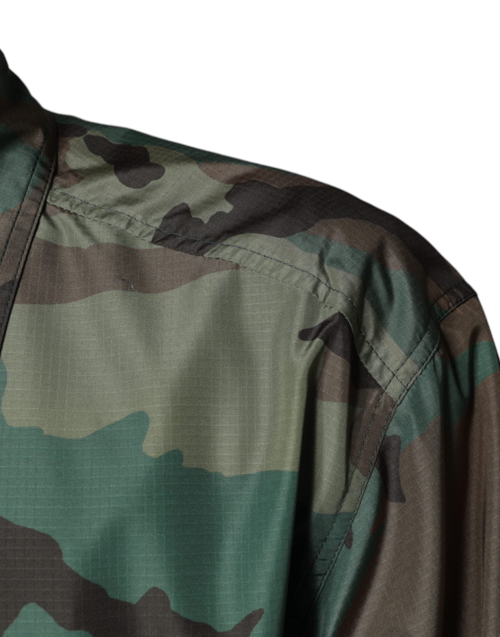 Dolce & Gabbana Multicolor Camouflage Button Down Men's Shirt (Pre-Owned)