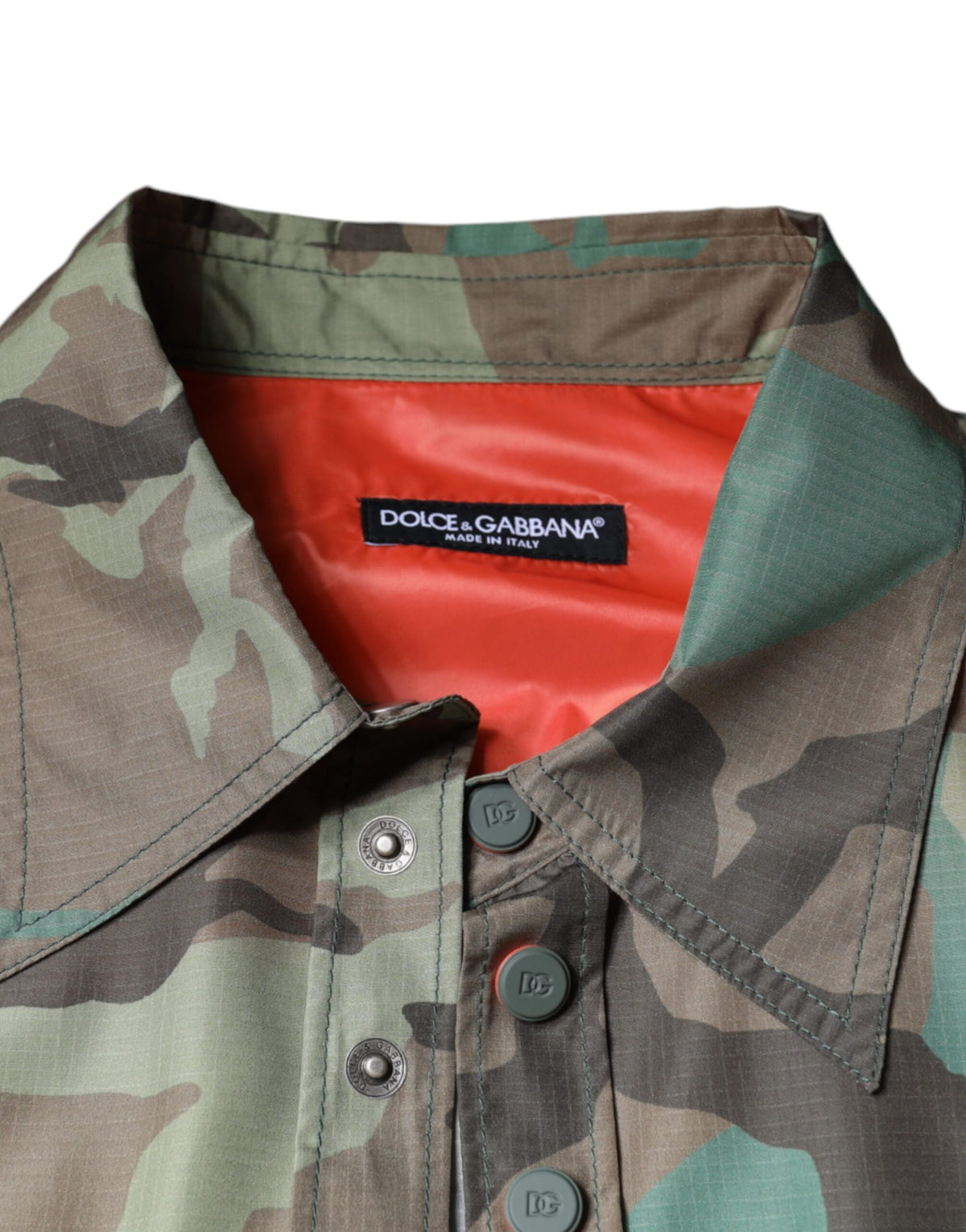 Dolce & Gabbana Multicolor Camouflage Button Down Men's Shirt (Pre-Owned)
