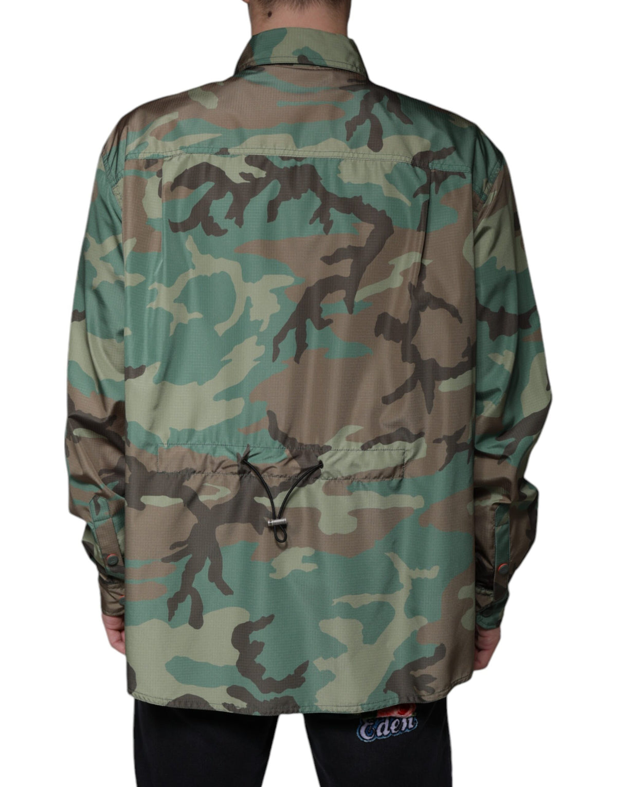Dolce & Gabbana Multicolor Camouflage Button Down Men's Shirt