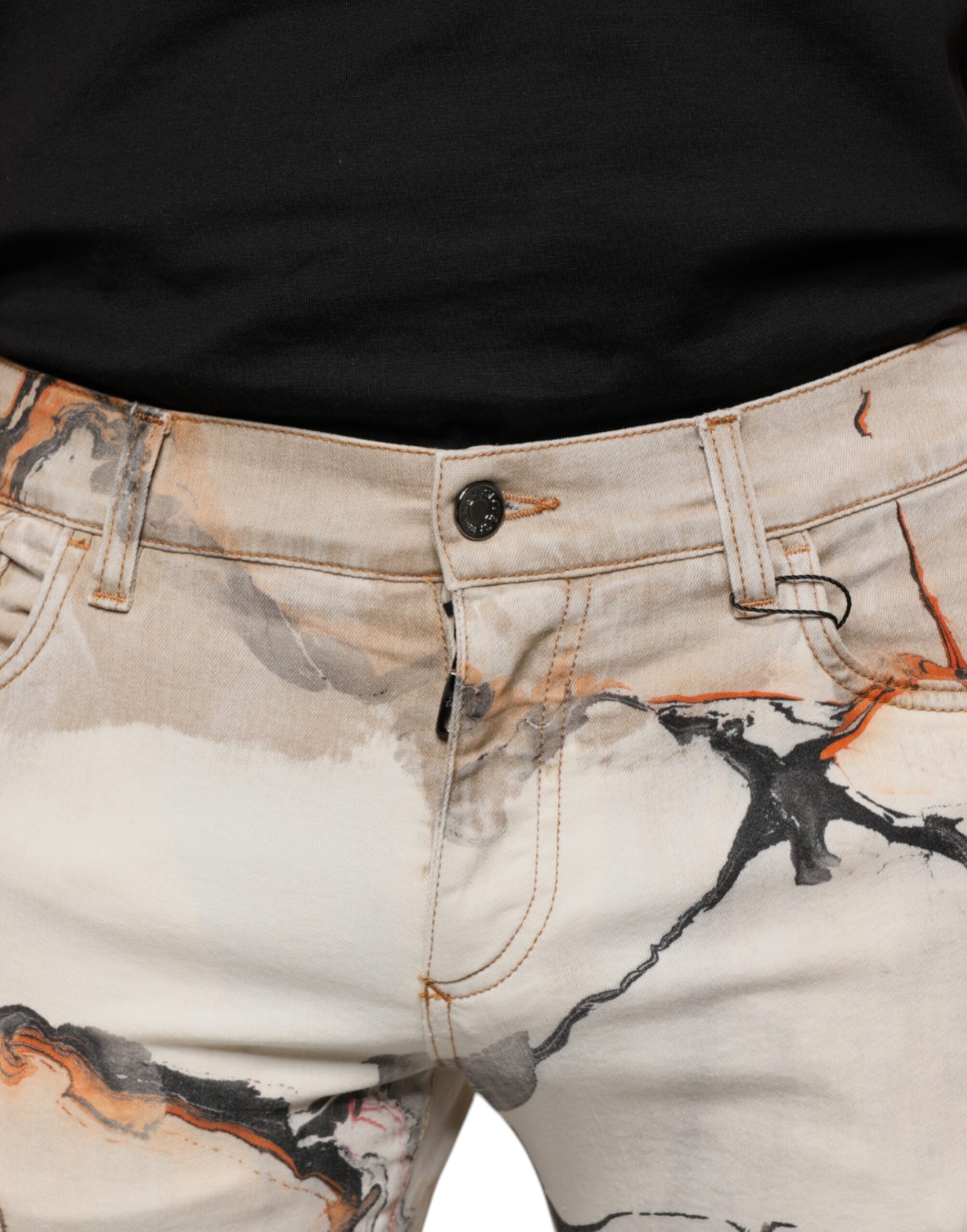 Dolce & Gabbana Multicolor Printed Cotton Men Bermuda Men's Shorts
