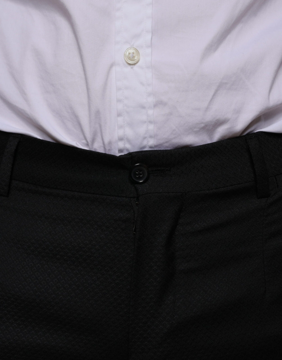 Dolce & Gabbana Black Wool Skinny Dress Formal Men's Pants