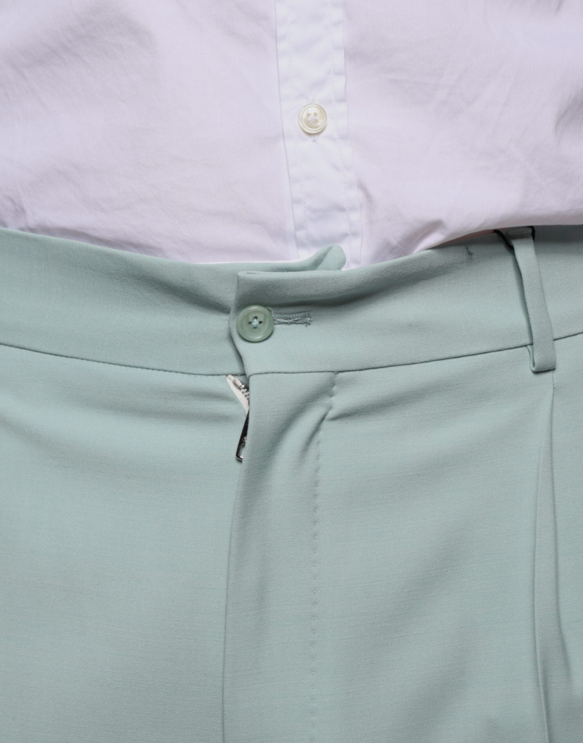 Dolce & Gabbana Mint Green Cotton Dress Men's Pants
