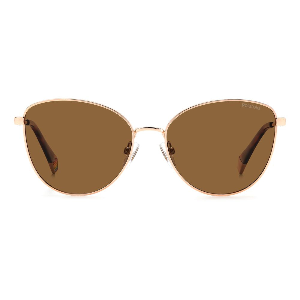 Polaroid Gold Metal Women's Sunglasses