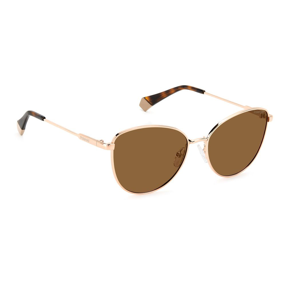 Polaroid Gold Metal Women's Sunglasses