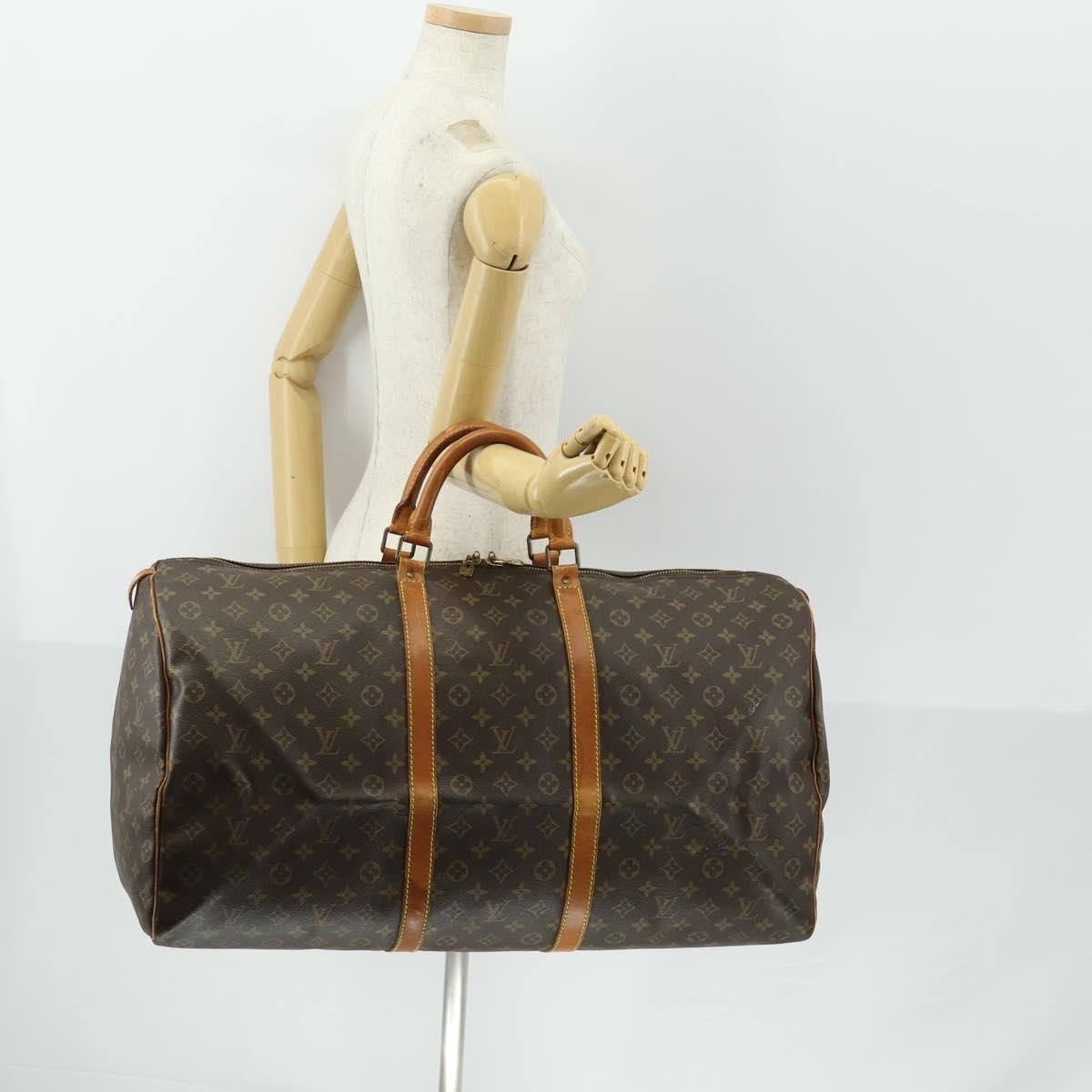 Louis Vuitton Keepall Monogram Canvas Brown Canvas Travel Bag Bag (Pre-Owned)