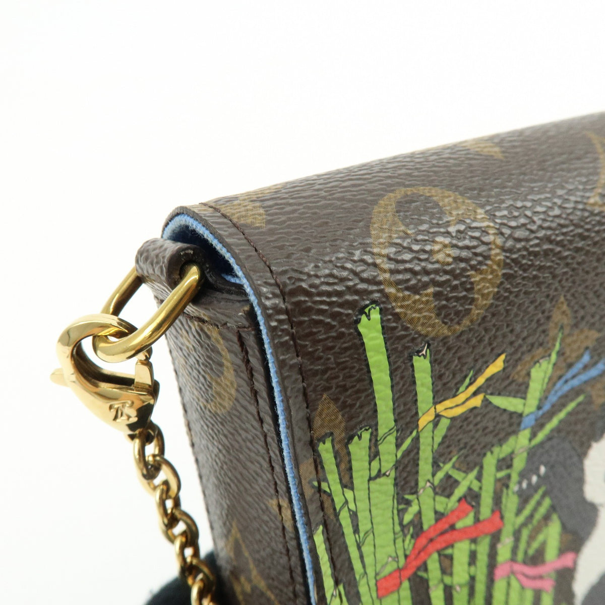 Louis Vuitton Felicie Pochette Limited Edition Vivienne Xmas Monogram Canvas Brown Canvas Clutche & Pouche Bag (Pre-Owned)