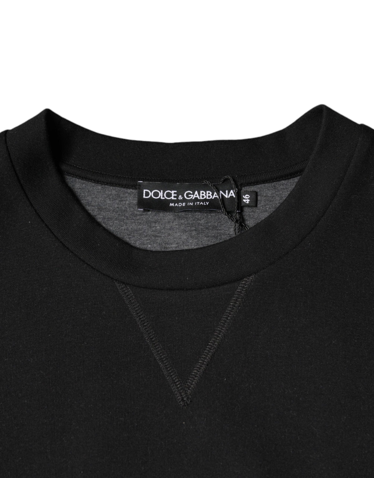Dolce & Gabbana Black Logo Print CrewNeck Sweatshirt Men's Sweater