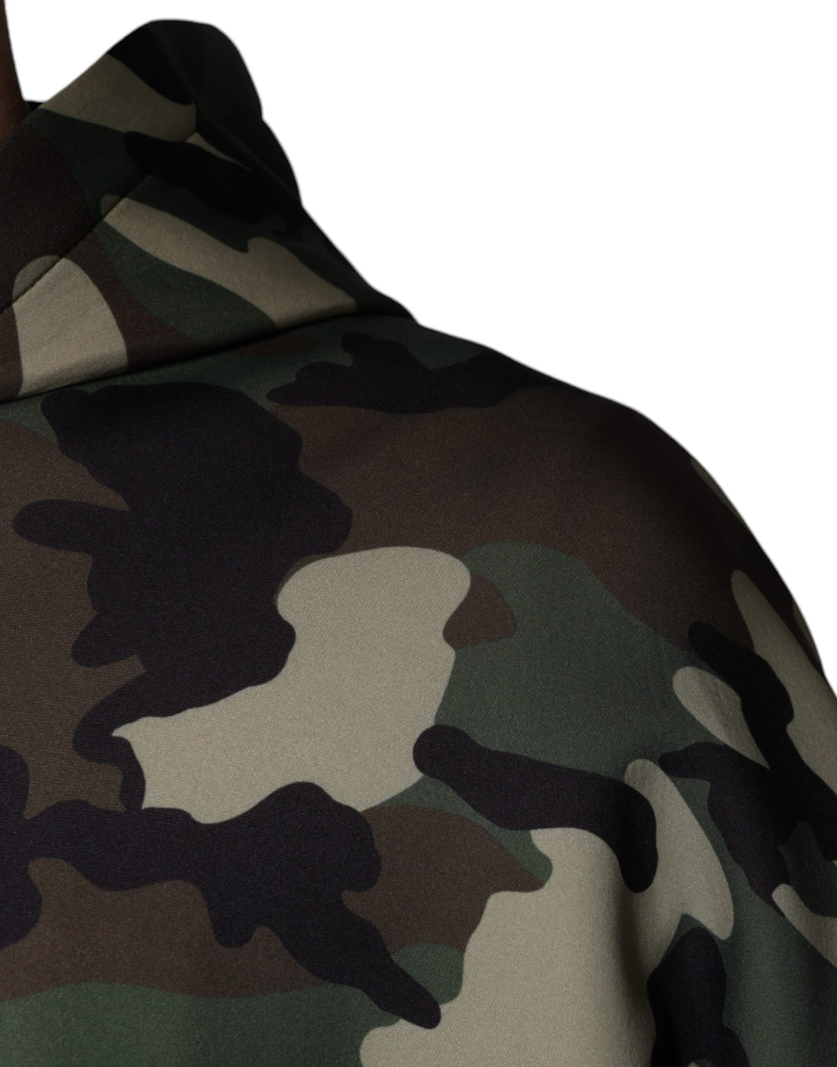 Dolce & Gabbana Multicolor Camouflage Hooded Sweatshirt Men's Sweater