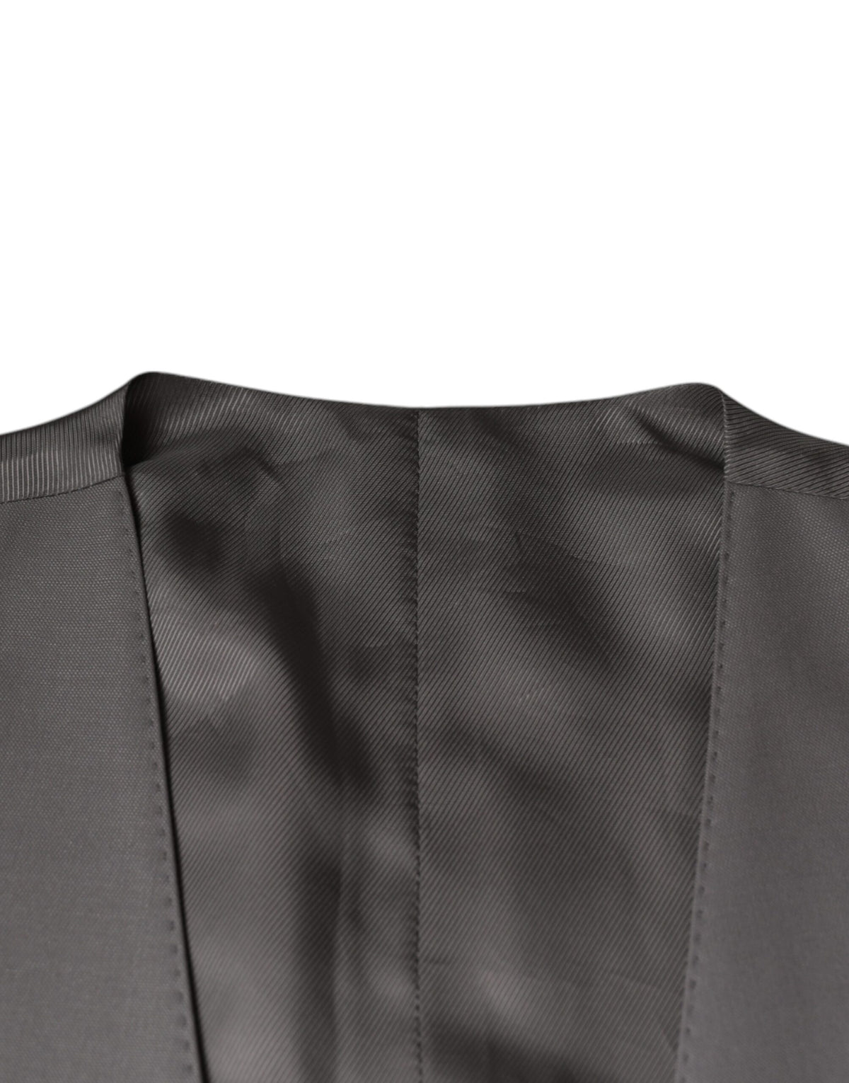 Dolce & Gabbana Light Gray Wool Formal Dress Waistcoat Men's Vest