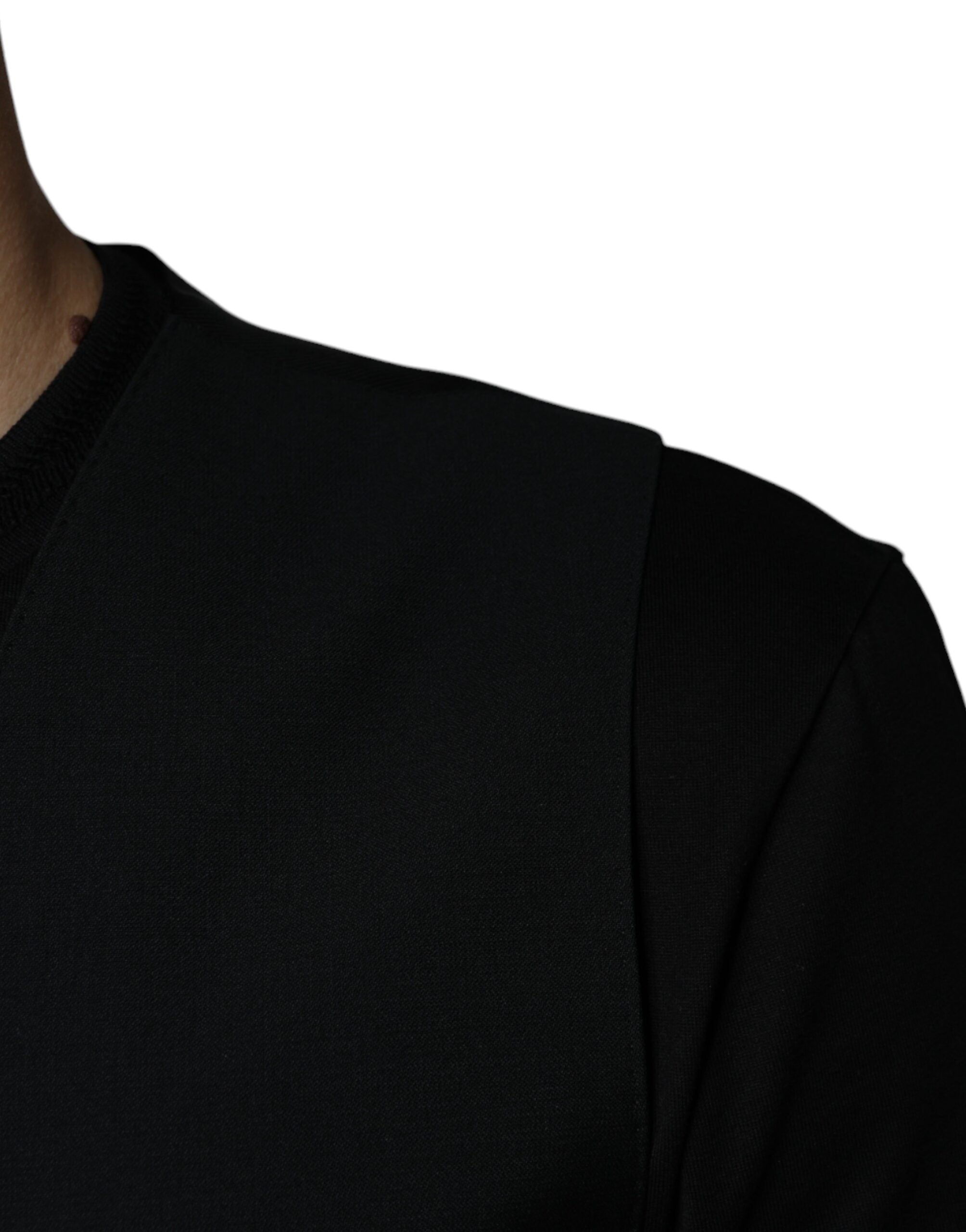 Dolce & Gabbana Black Wool Formal Dress Men Waistcoat Men's Vest