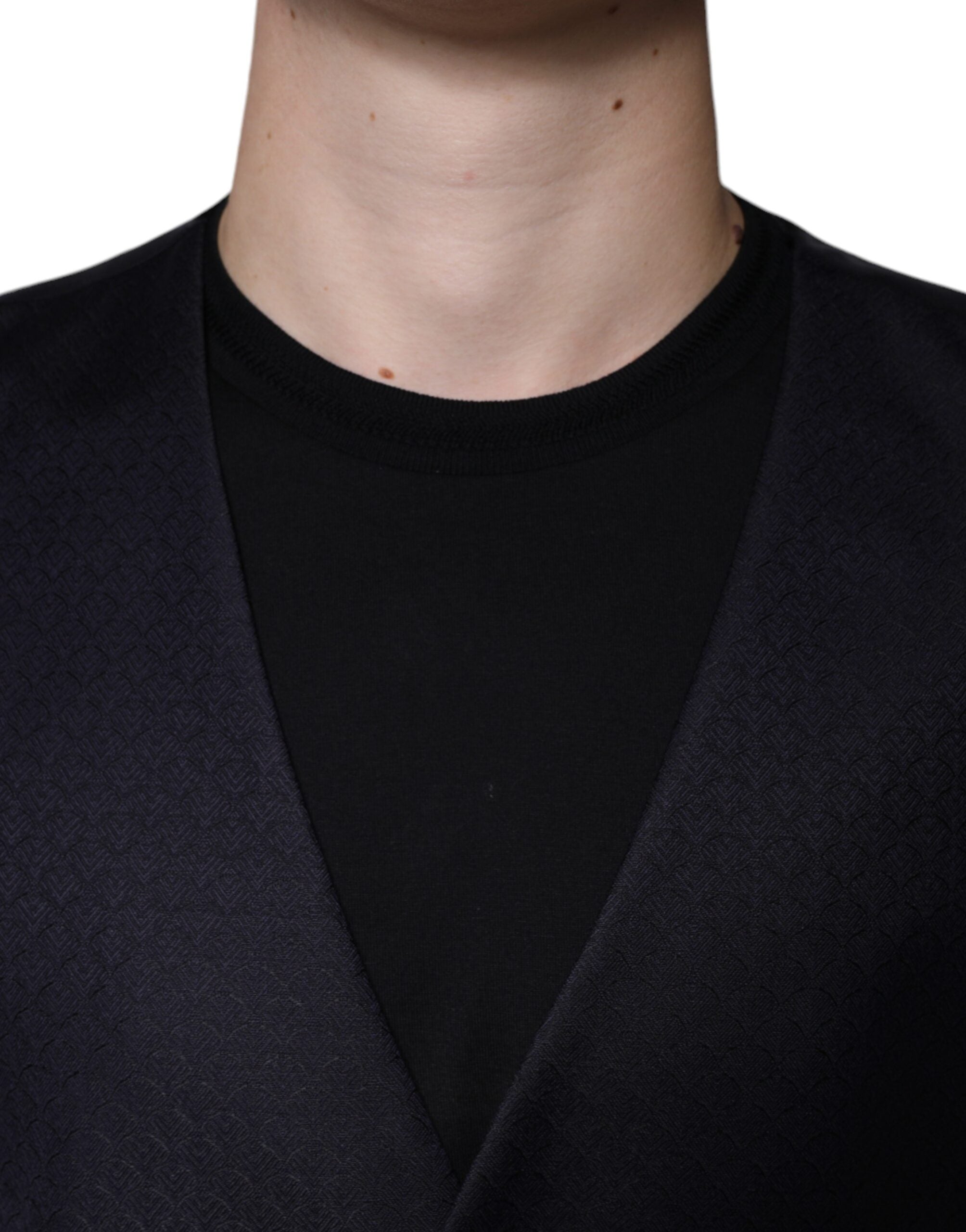 Dolce & Gabbana Black Wool Waistcoat Dress Formal Men's Vest