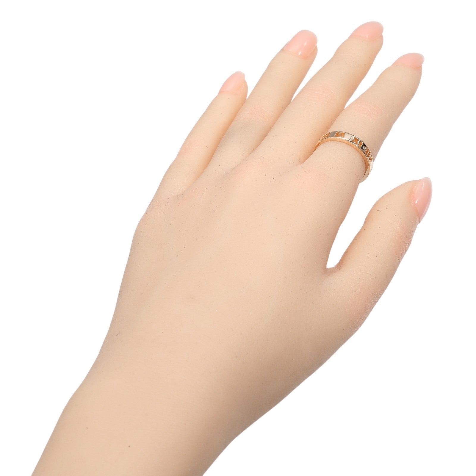 Tiffany & Co. Atlas Pierced 18K Yellow Gold And Diamonds Gold Yellow_Gold Ring Jewelry (Pre-Owned)