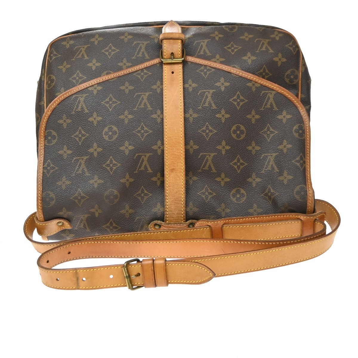 Louis Vuitton Saumur Monogram Brown Canvas Shoulder Bag Bag (Pre-Owned)