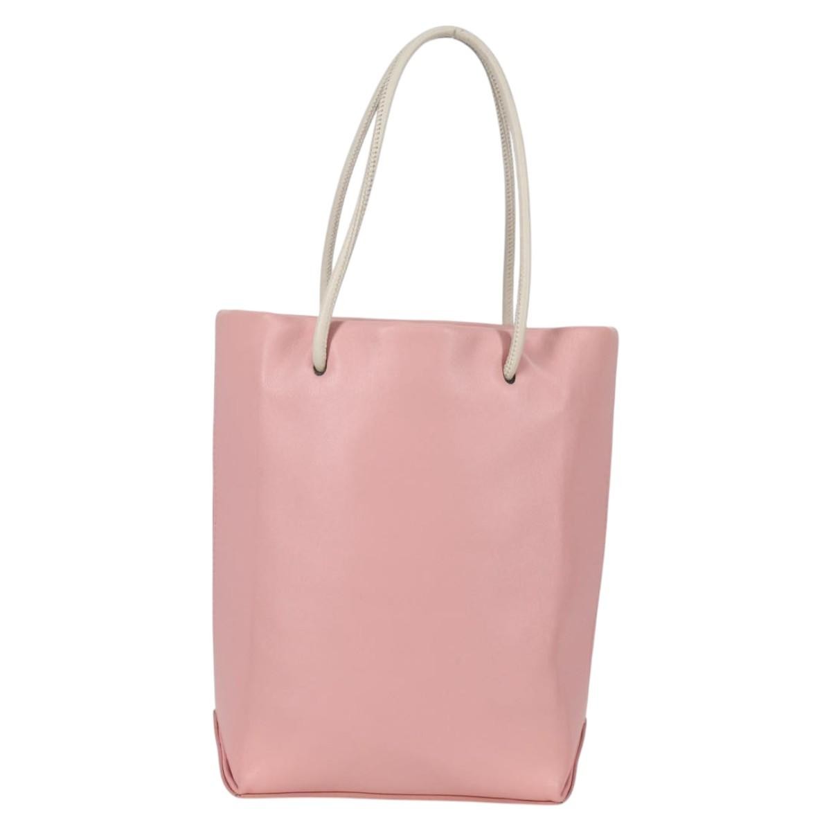Chanel Essential Shopping Tote Leather Pink Leather Bag (Pre-Owned)