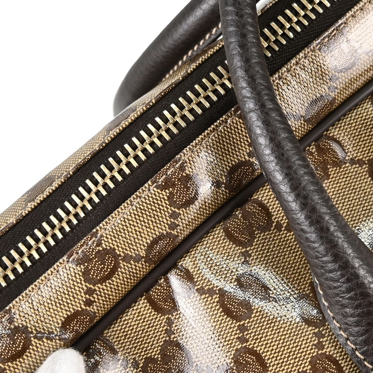 Gucci Gg Top Handle Gg Matelasse Leather Beige Pvc Tote Bag Bag (Pre-Owned)