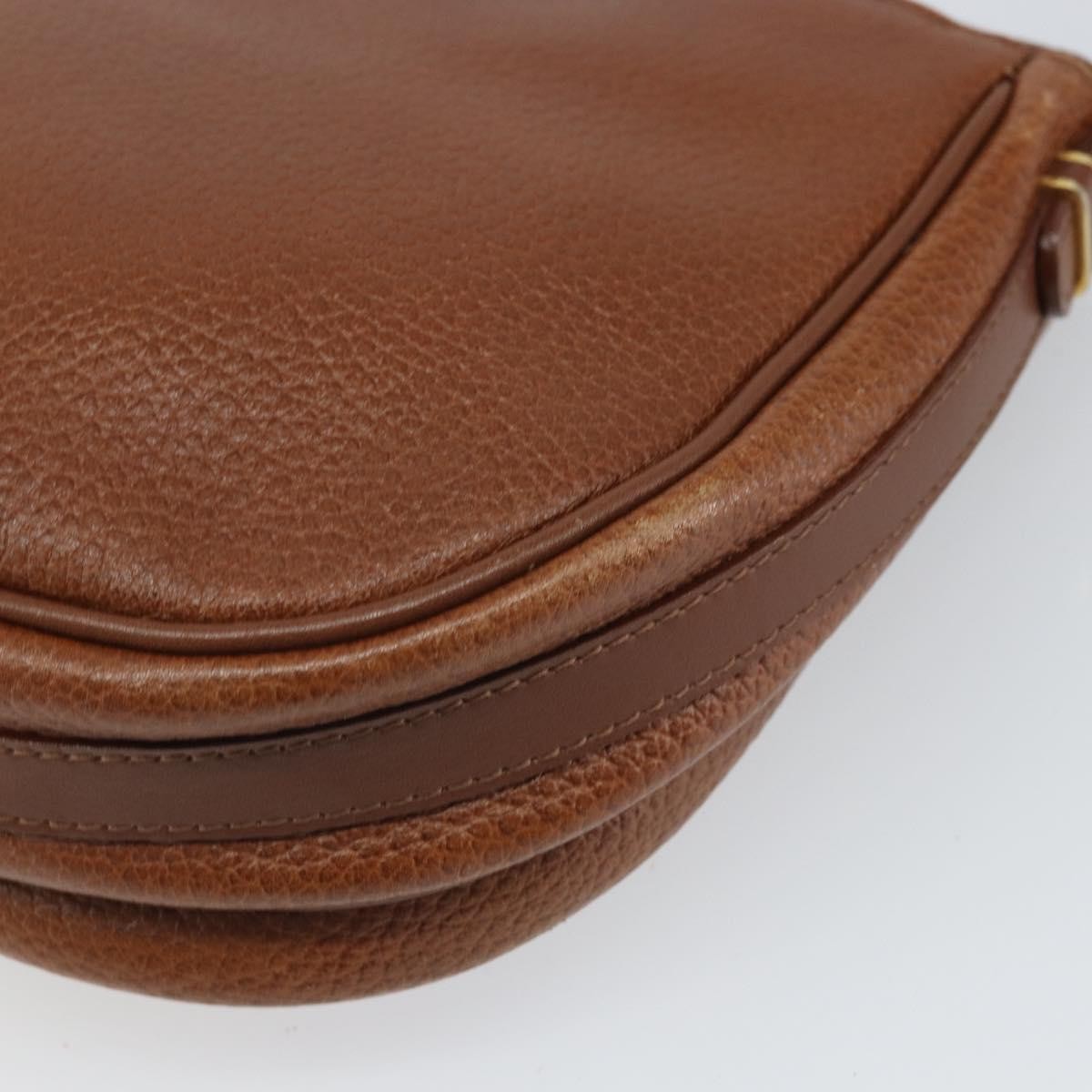 Burberry Vintage Vintage Check Coated Canvas Brown Leather Shoulder Bag Bag (Pre-Owned)
