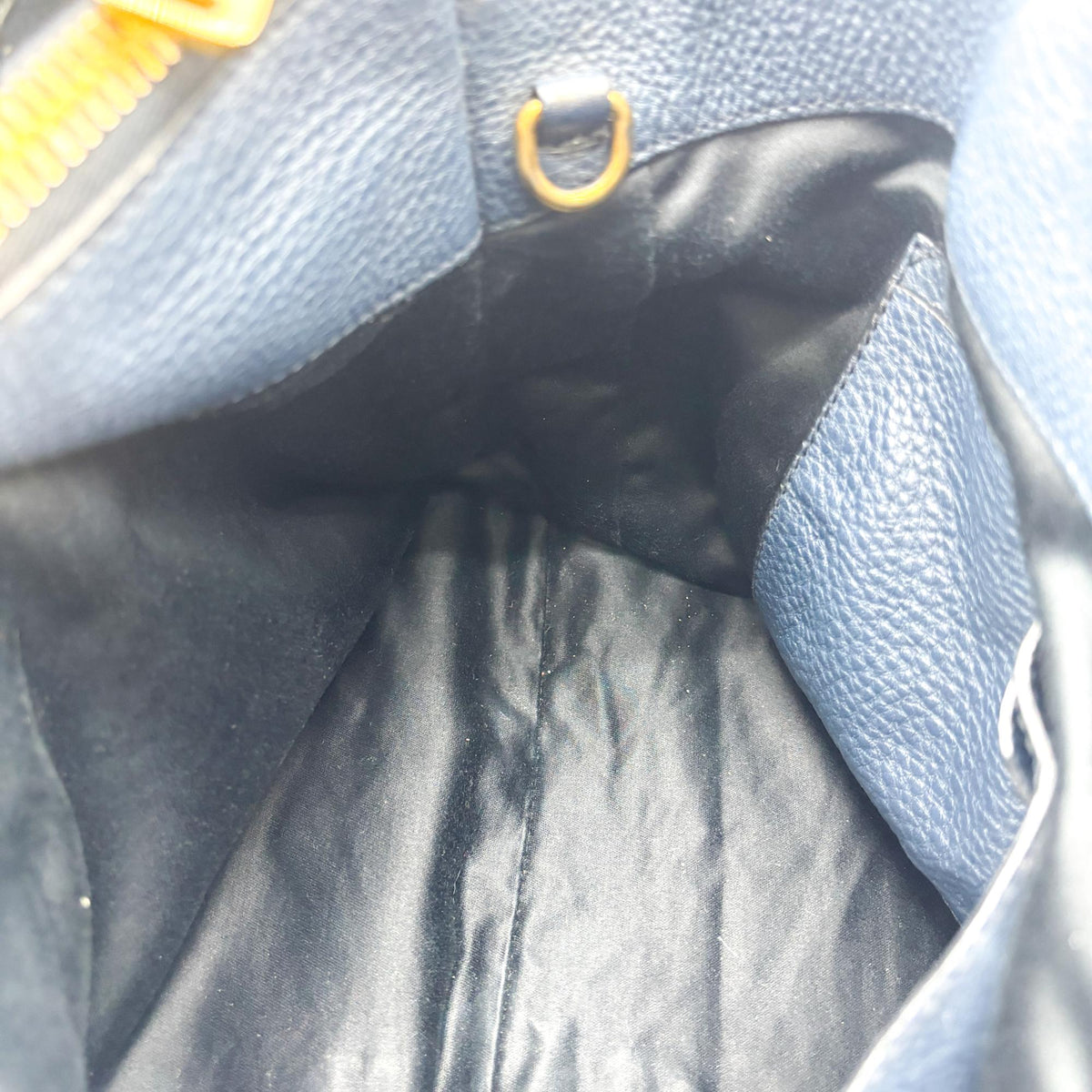 Miu Miu Phenix Convertible Leather Navy Leather Tote Bag Bag (Pre-Owned)