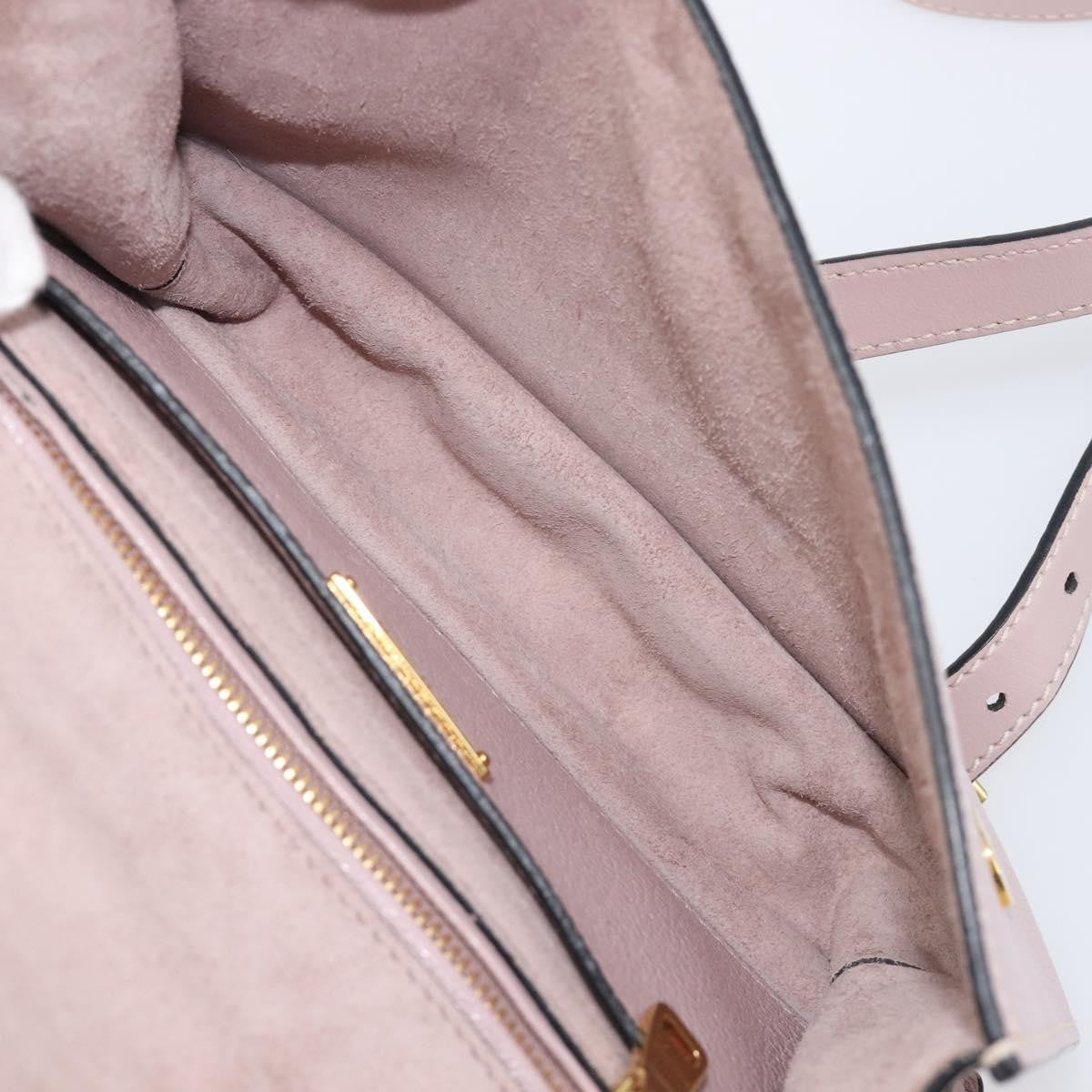 Miu Miu Madras Crystal Flap Leather Pink Leather Crossbody Bag Bag (Pre-Owned)