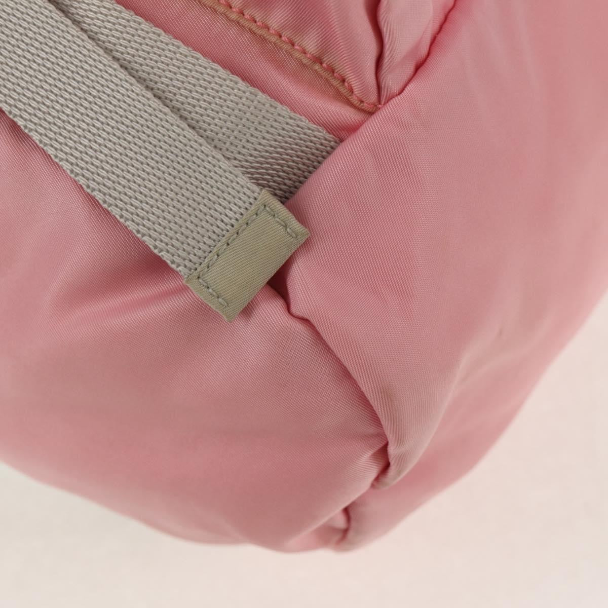 Prada Double Buckle Tessuto Pink Nylon Backpack Bag (Pre-Owned)