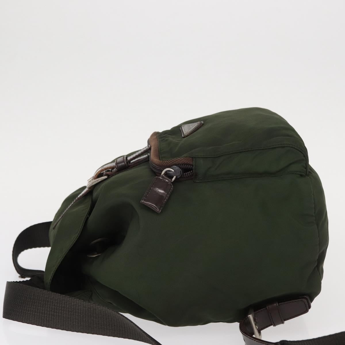 Prada Front Pocket Tessuto Khaki Nylon Backpack Bag (Pre-Owned)