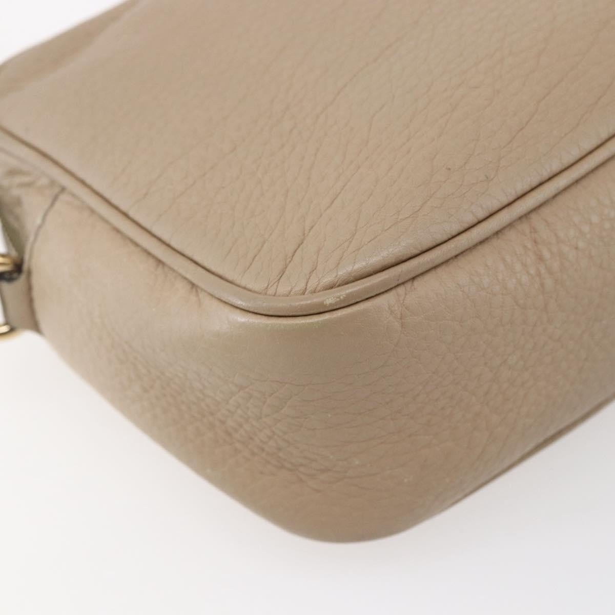 Gucci Soho Disco Leather Beige Leather Shoulder Bag Bag (Pre-Owned)