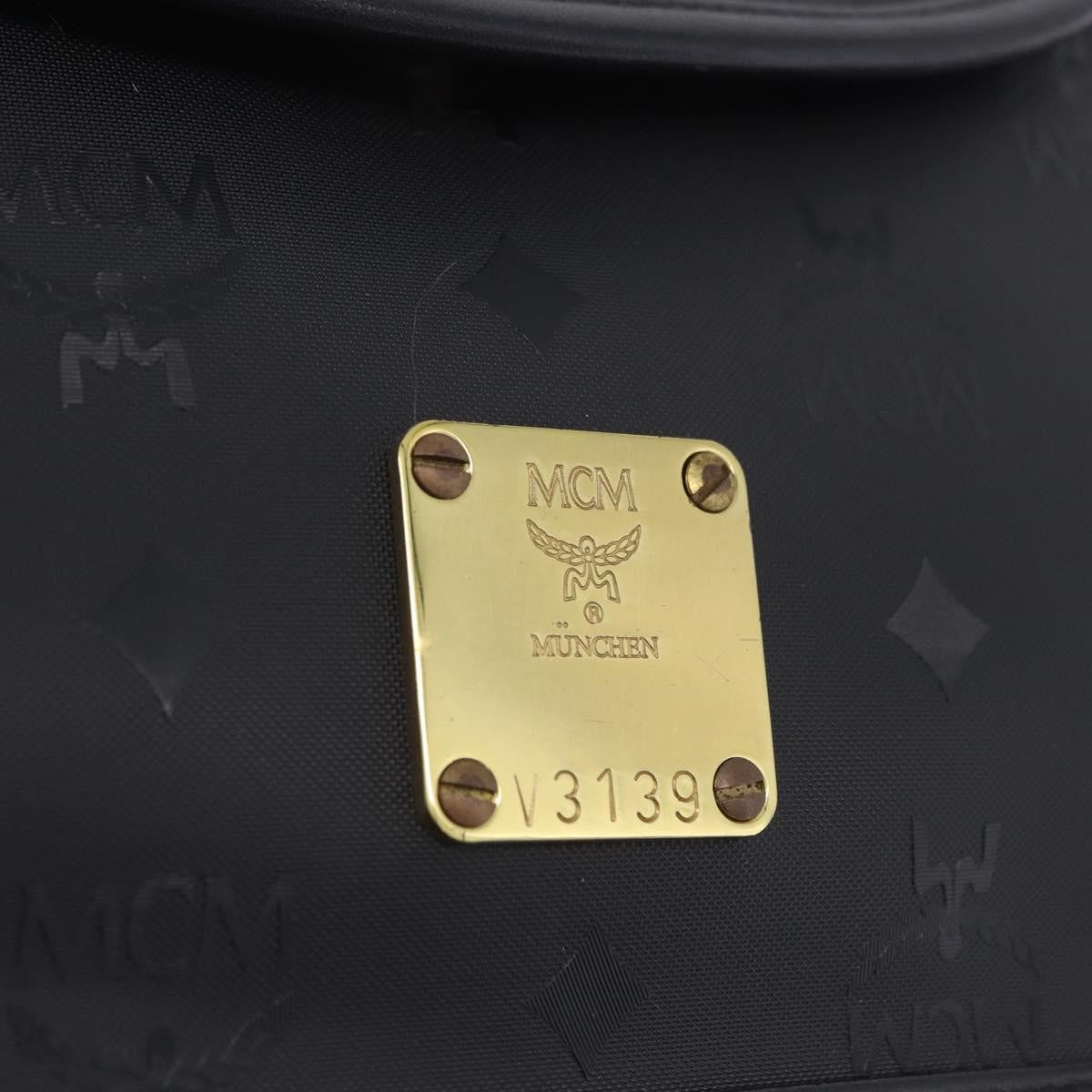 MCM Visetos Leather Black Leather Clutche & Pouche Bag (Pre-Owned)
