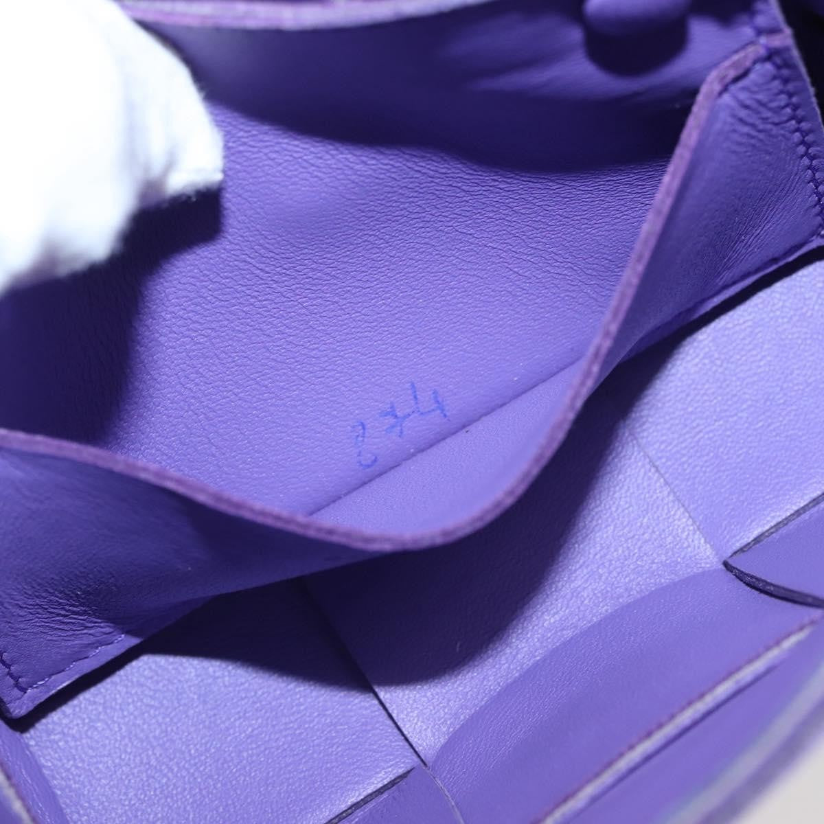Bottega Veneta Cassette Maxi Intrecciato Leather Purple Leather Clutche & Pouche Bag (Pre-Owned)
