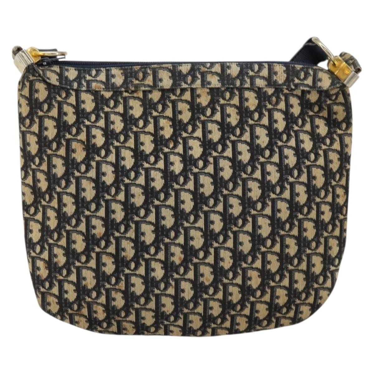 Christian Dior Vintage Trotter Canvas Navy Canvas Shoulder Bag Bag (Pre-Owned)