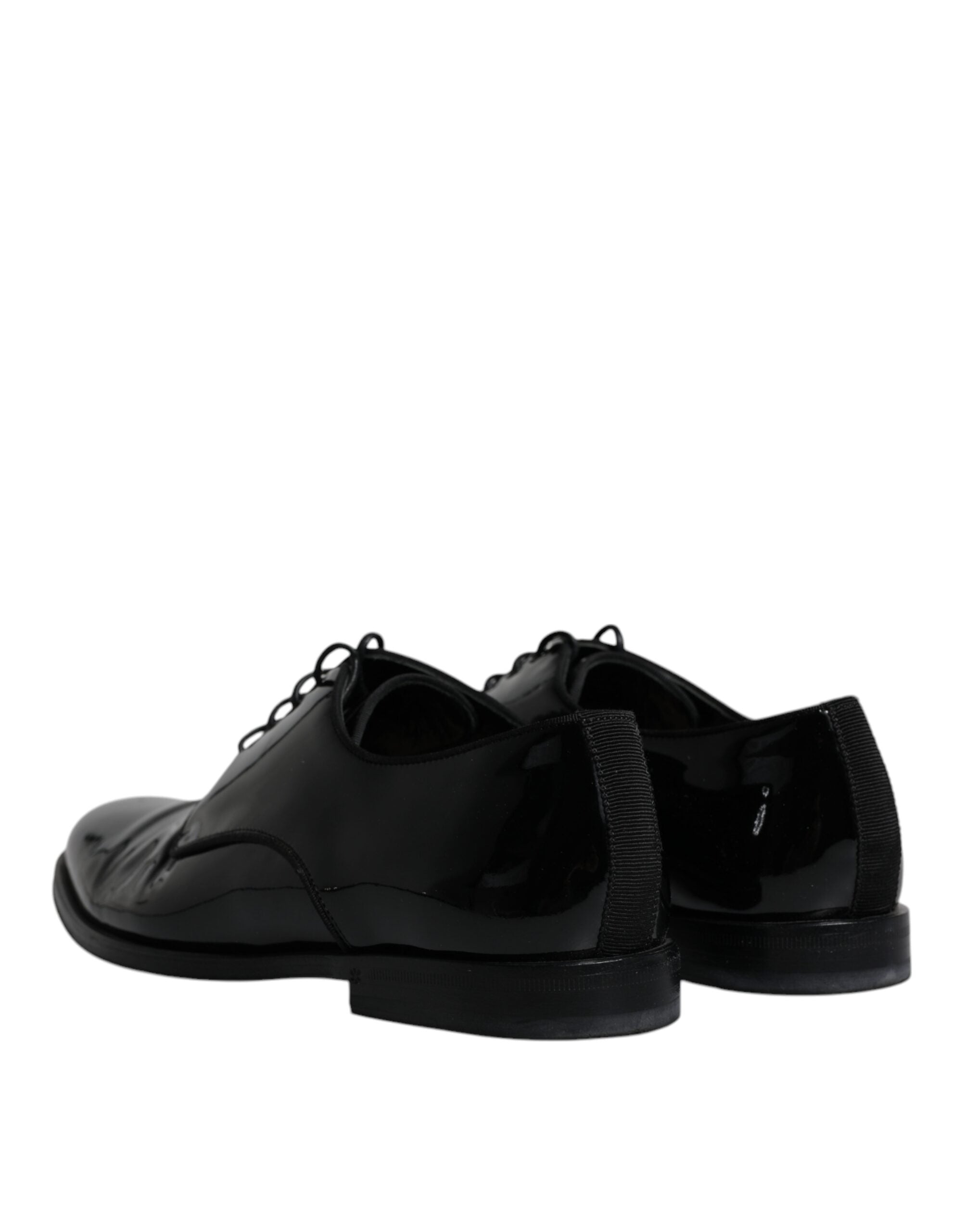Dolce & Gabbana Black Leather Lace Up Men Derby Formal Men's Shoes (Pre-Owned)