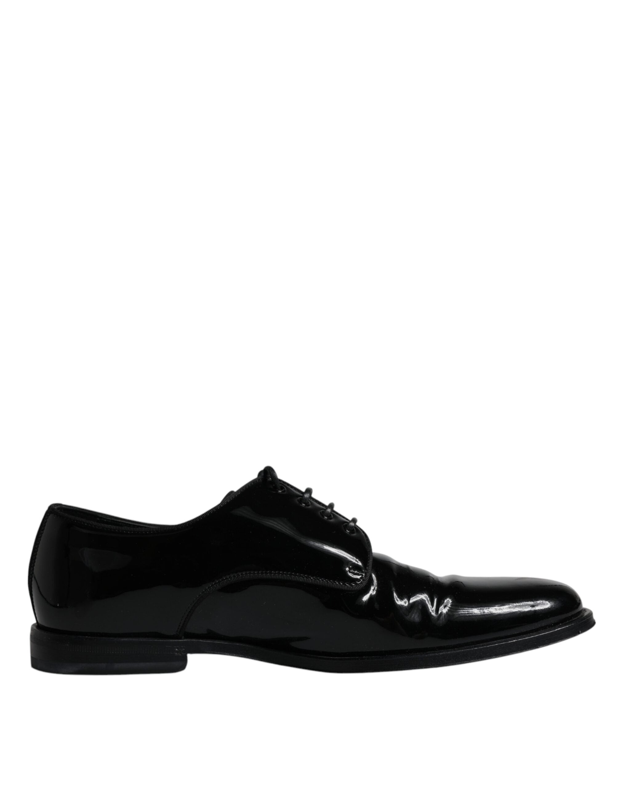 Dolce & Gabbana Black Leather Lace Up Men Derby Formal Men's Shoes (Pre-Owned)