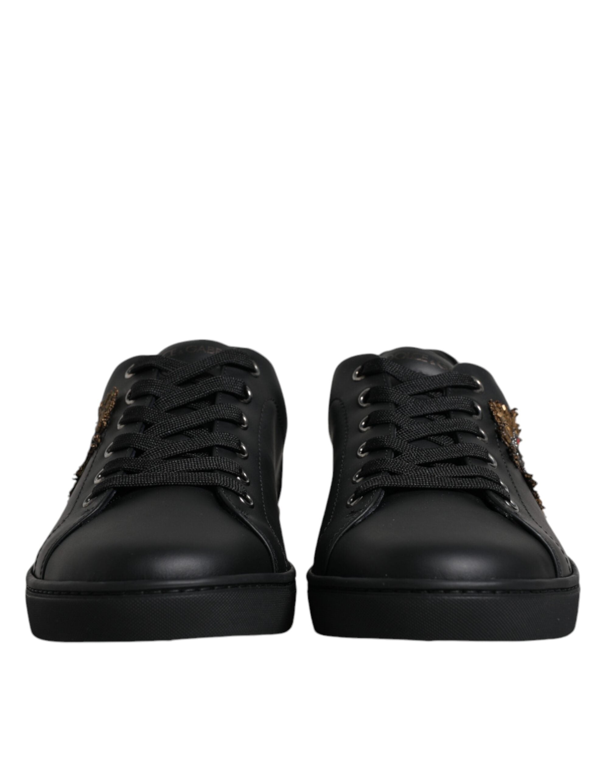 Dolce & Gabbana Black London Sacred Heart Men Sneakers Men's Shoes