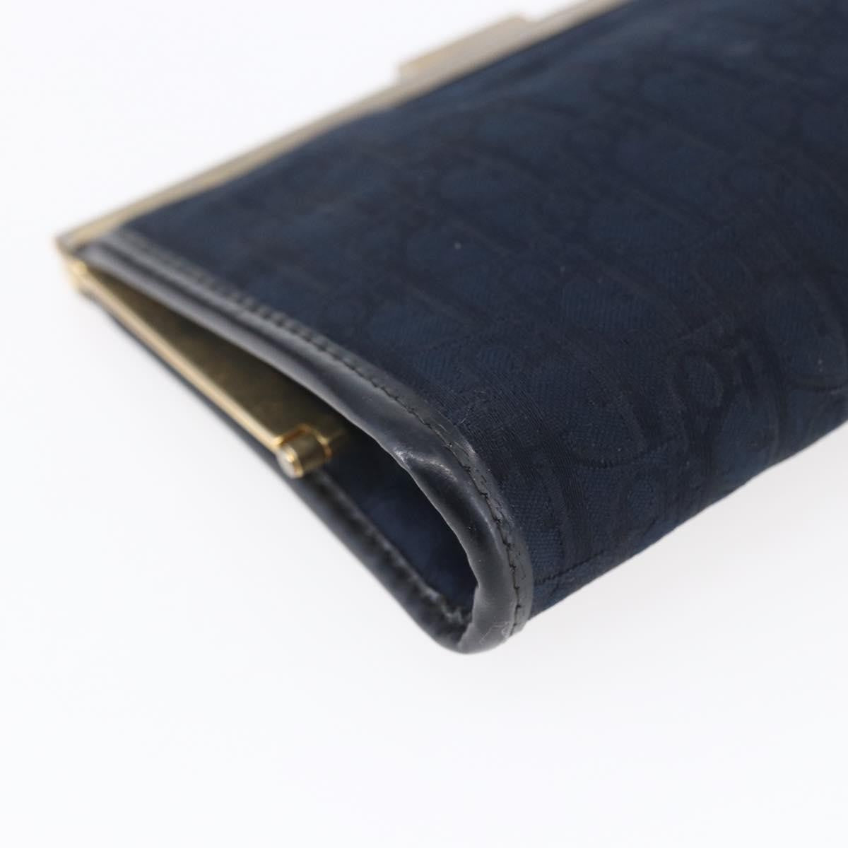 Christian Dior Vintage Trotter Canvas Navy Canvas Clutche & Pouche Bag (Pre-Owned)