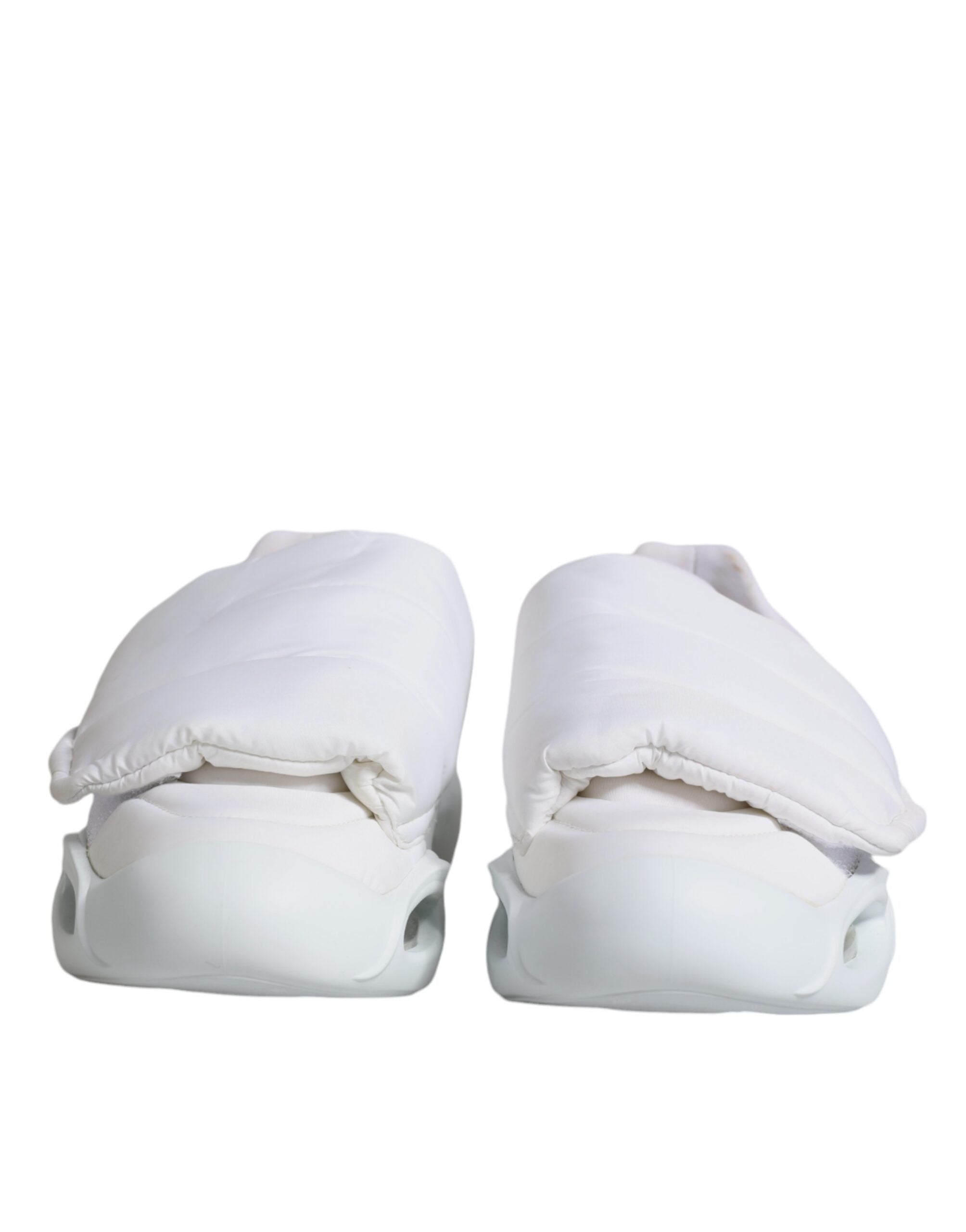 Dolce & Gabbana White Padded Fabric Low Top Sneakers Women's Shoes (Pre-Owned)