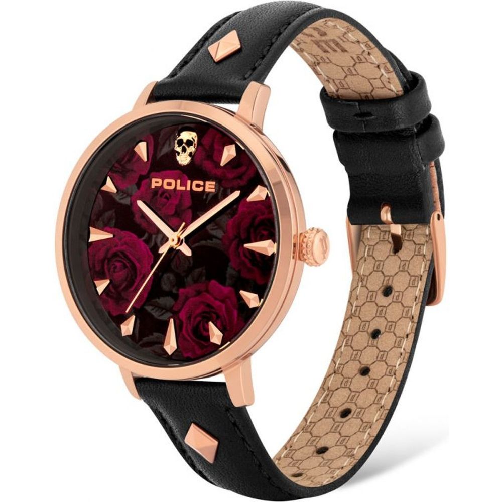 Police Black Leather Women's Watch