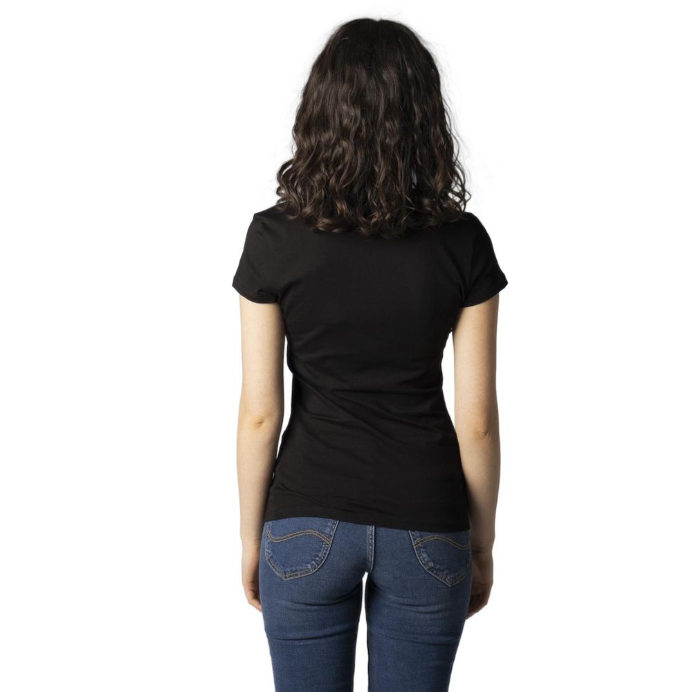 Armani Exchange Black Cotton Tops & Women's T-Shirt