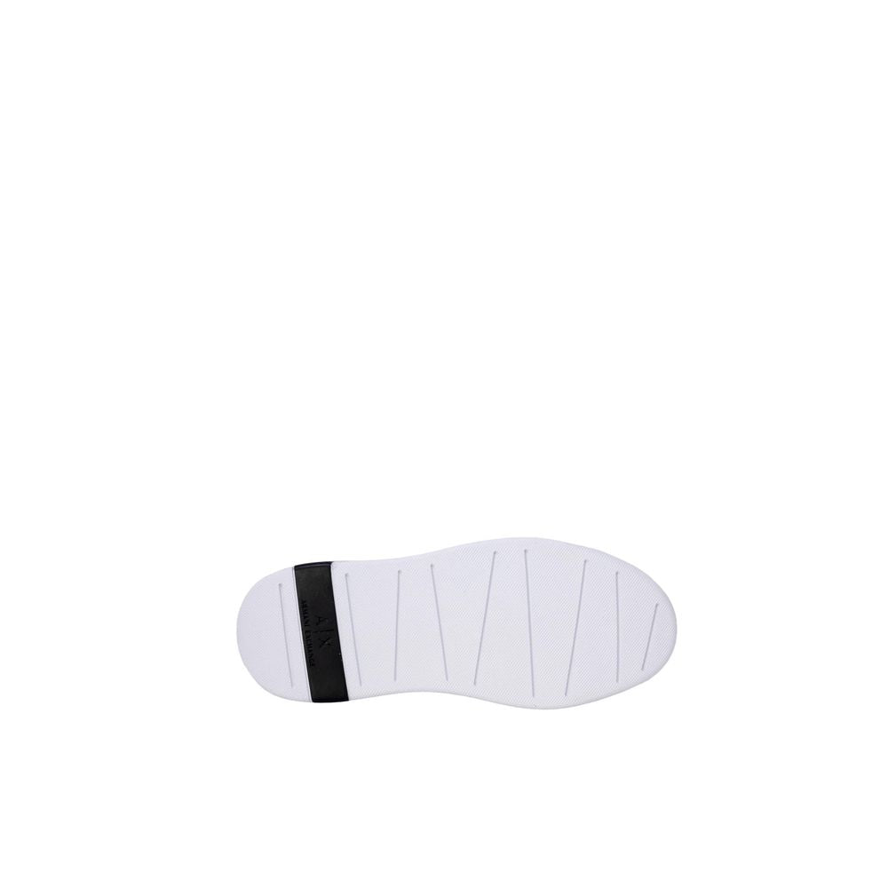 Armani Exchange Black And White Leather Men's Sneaker