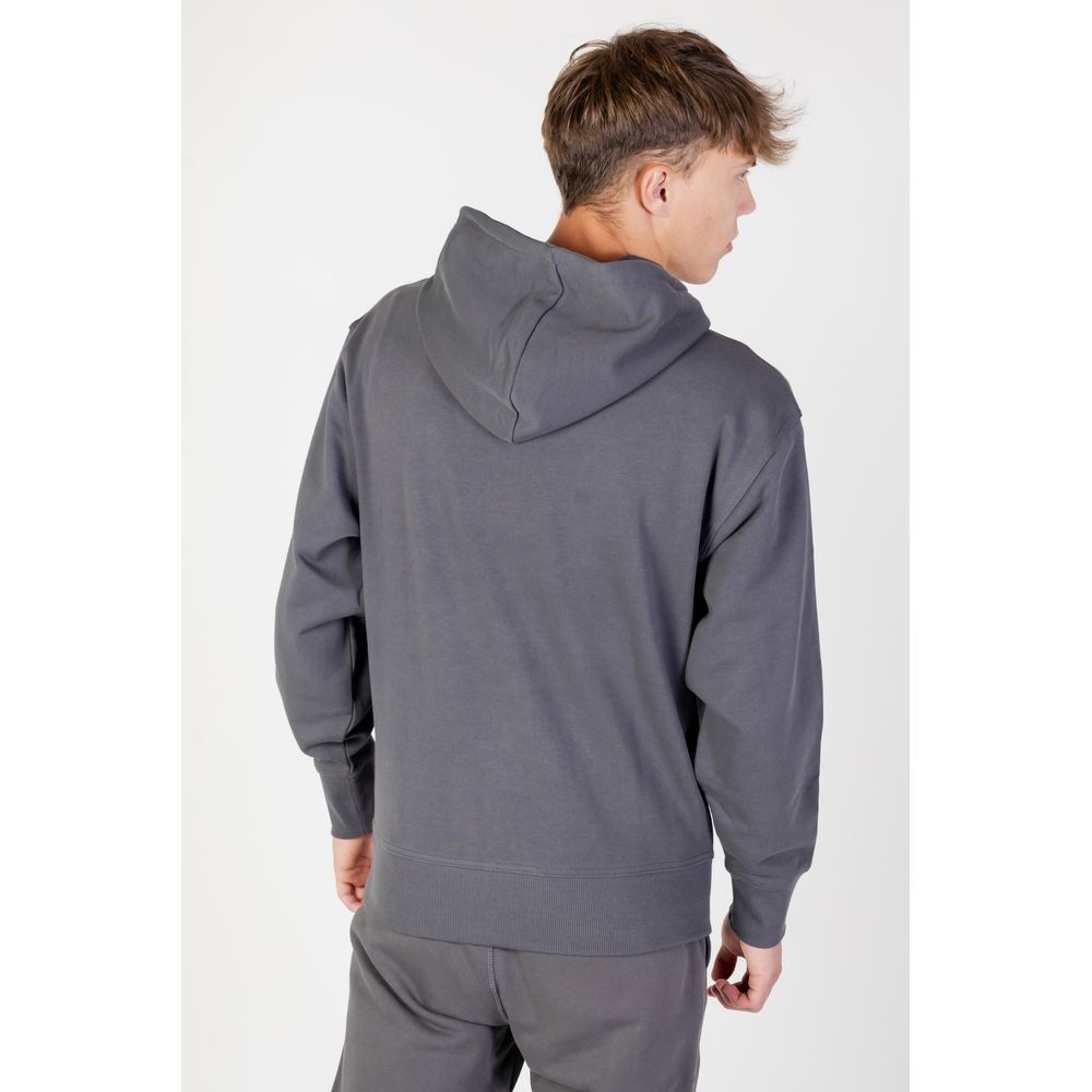 Hugo Boss Gray Cotton Men's Sweater