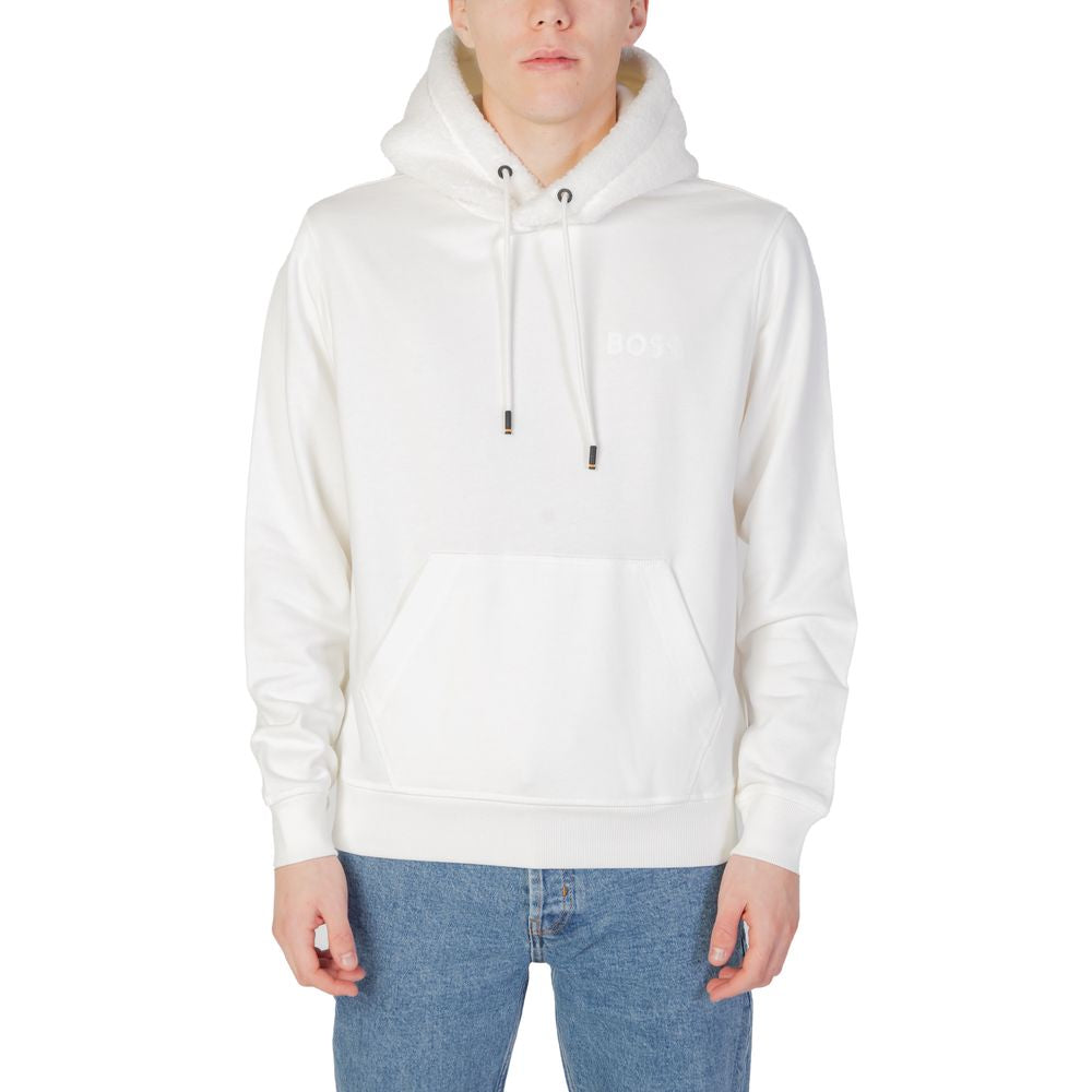 Hugo Boss Cream Cotton Men's Sweater