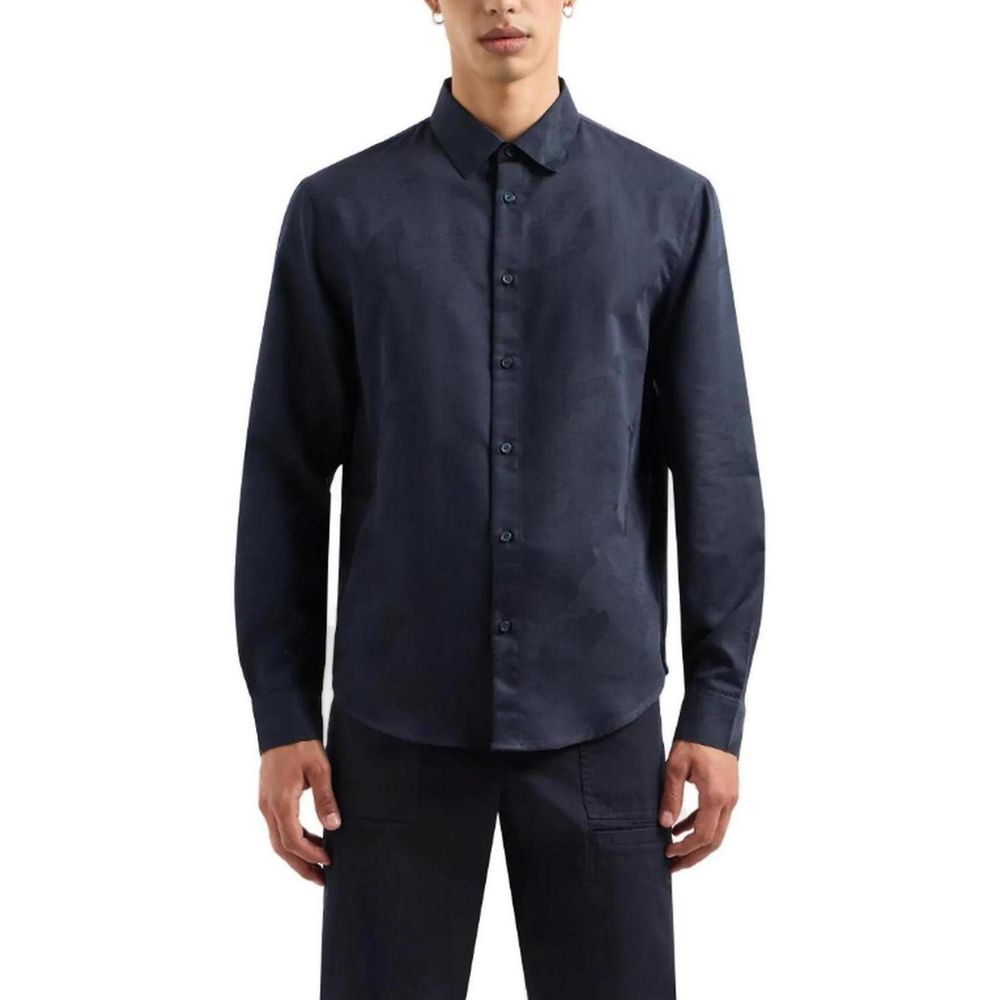 Armani Exchange Blue Cotton Men's Shirt