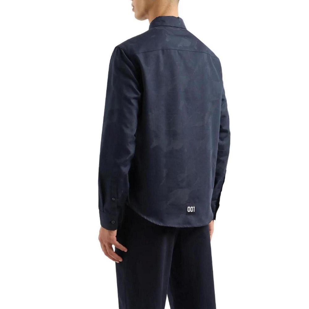 Armani Exchange Blue Cotton Men's Shirt