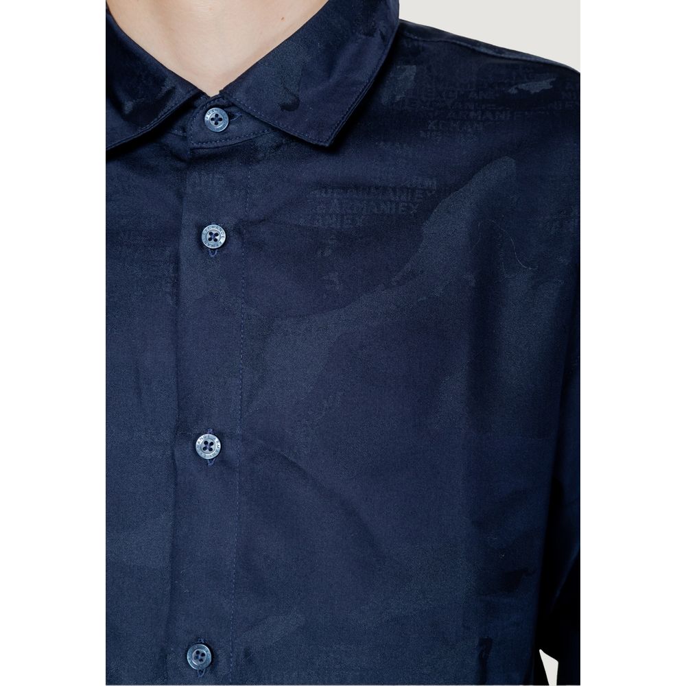 Armani Exchange Blue Cotton Men's Shirt