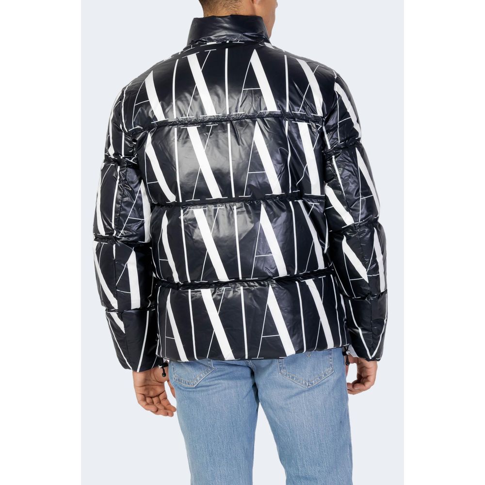 Armani Exchange Black Polyester Jackets & Men's Coat
