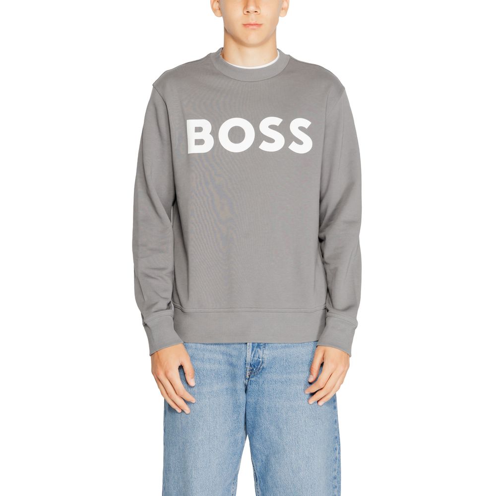 Hugo Boss Gray Cotton Men's Sweater