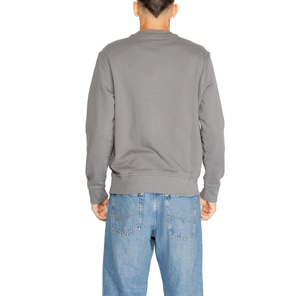 Hugo Boss Gray Cotton Men's Sweater