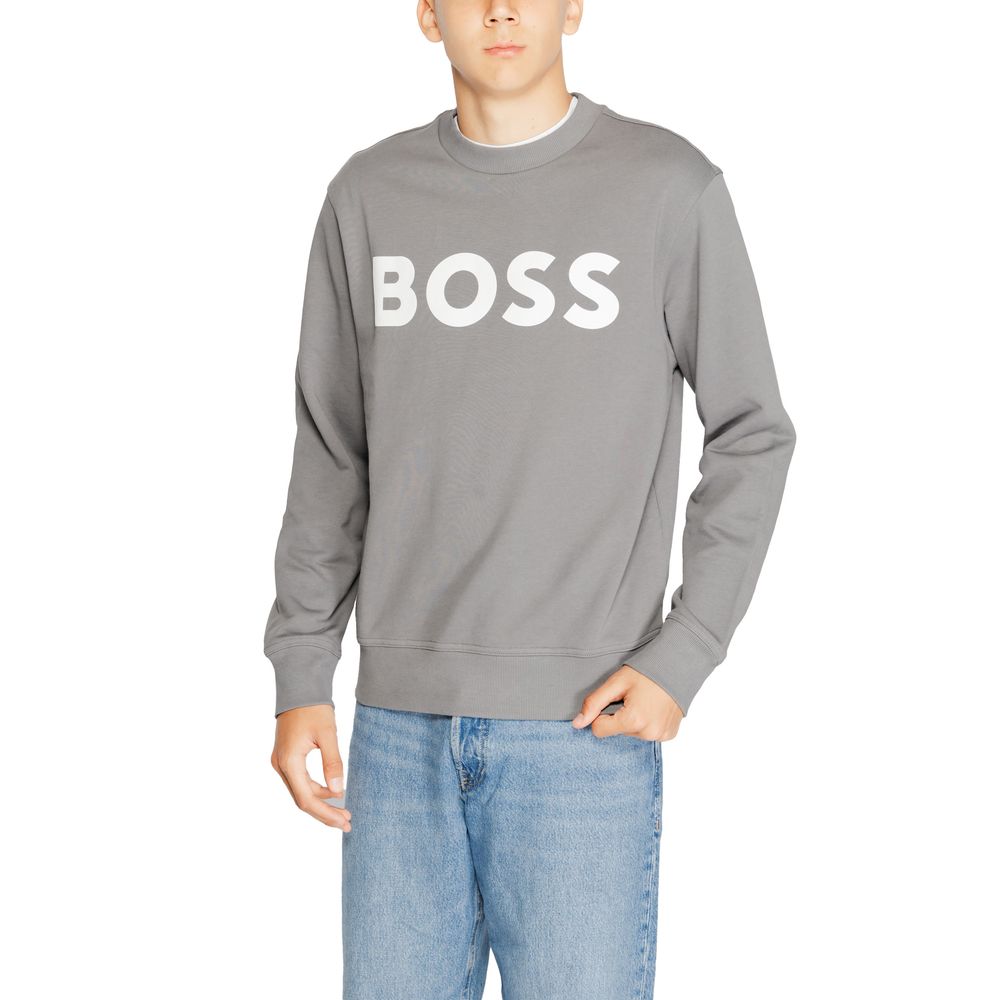 Hugo Boss Gray Cotton Men's Sweater